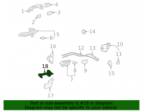 Toyota Prius 20 04-09 rear left door limiter