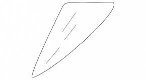 Door glass triangle rear left Acura ILX 13-