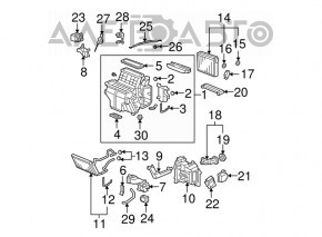 Actuator motor heater drive ventilation Acura MDX 07-13
