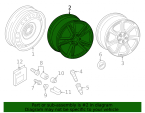 Wheel disk R19 x 7J Audi Q3 83A 19-25 U25 style