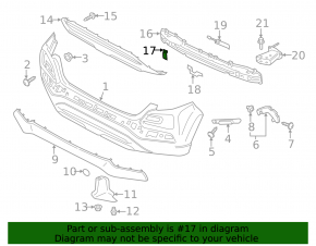 Rear bumper mount right small Hyundai Kona 18-21