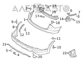 Plug towing hook rear bumper Hyundai Santa FE Sport 13-16
