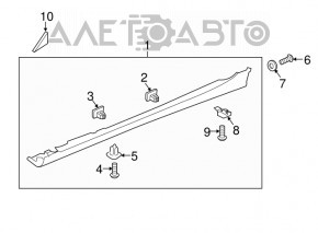 Right threshold Hyundai Sonata 11-15