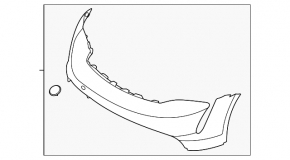 Front bumper bare Porsche Taycan 20-24