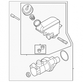 Nissan Ariya 23-25 brake master cylinder with reservoir