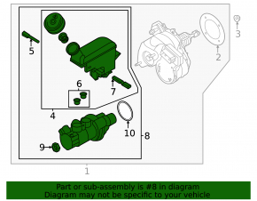 Nissan Ariya 23-25 brake master cylinder with reservoir