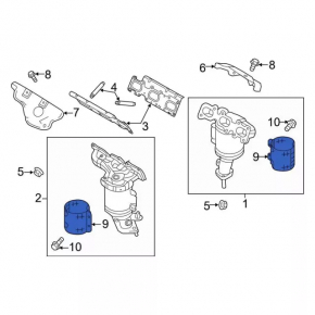 Exhaust manifold protection front lower Ford Explorer 16-19 3.5