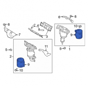 Exhaust manifold protection front lower Ford Explorer 16-19 3.5