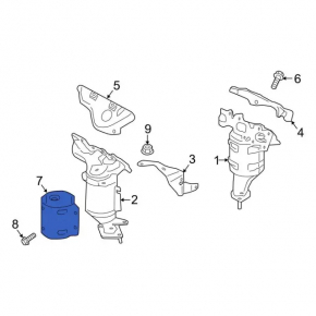 Exhaust manifold protection front lower Ford Explorer 16-19 3.5