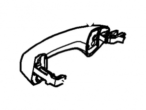 Door handle outer front left Ford Fiesta 11-19 keyless