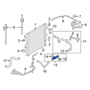 Cooling system flange Ford Explorer 20- 2.3T