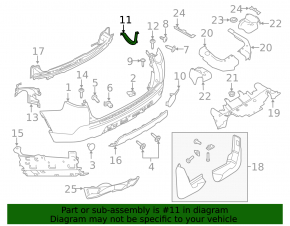 Land Rover Discovery Sport 17-25 right outer rear bumper mount