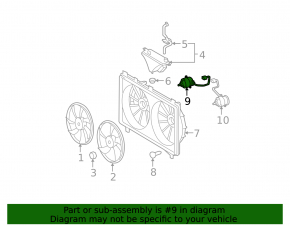 Right Cooling Fan Motor for Lexus IS250 IS350 06-13