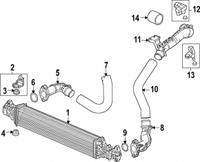 Intercooler pipe left first Honda CRV 23- 1.5T