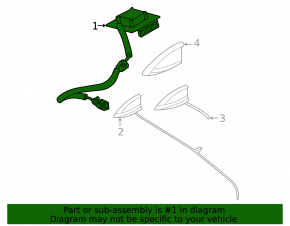 GPS antenna Nissan Ariya 23-25