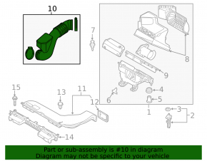 Air duct for Hyundai Sonata 15-17 2.4 manifold