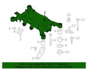 Rear subframe BMW 5 F10 12-16 2.0T