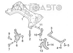 Front left axle shaft for Nissan Leaf 11-17