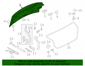 Boot lid Audi A6 C7 12-18