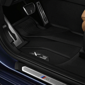 Set of floor mats front 2pcs BMW X3 G01 18-21 rubber, black, X3