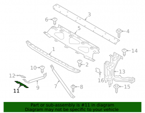 Front bumper bracket on the central amplifier BMW X7 G07 19- Used