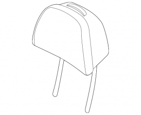 Rear left headrest, 2nd row, BMW X7 G07 19-22, Vernasca leather, 6 seats, Black