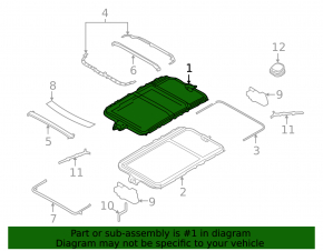 Hatch assembly BMW X5 E70 07-13 panorama