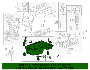 Buick Encore 13-21 1.4T LUV Oil Pan with Oil Heater