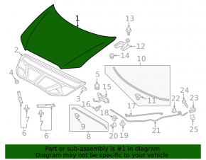 Mitsubishi Outlander Sport ASX 10-19 bare hood