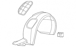 Front right fender liner VW Beetle 12-19