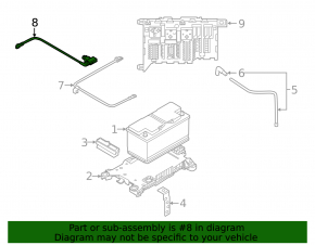 Battery terminal negative BMW X1 F48 16-22 with sensor