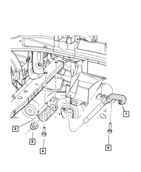 Front bumper hook left Dodge Durango 11-13 with bracket