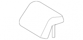 Rear central headrest for Toyota Camry v40, gray leather, with adjustable backrest, scratches