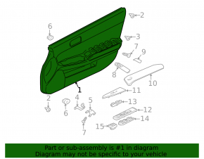Front left door panel for Mitsubishi Galant 2004-2006