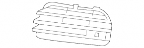 Front bumper side grille left VW Touareg 11-14 without parking sensors AND