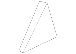 Door trim, triangle, rear right, Kia Sorento 21-25 HEV, PHEV, inner