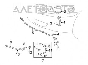 Right headlight washer nozzle for Lexus IS200 IS300 99-05