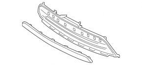 Lower grille of the front bumper Kia Sorento 16-18 pre-restored under a solid bumper under a cruise