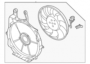 Right radiator diffuser shroud assembly for the Audi e-tron GT 2022-2024