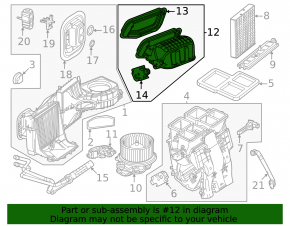 Upper heater housing for Mercedes A-class V177 19-22