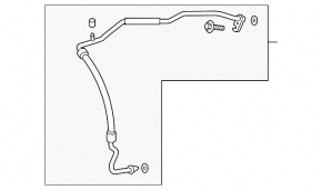 Air conditioner tube heater-condenser Mazda 3 19-21 2.5 R134a