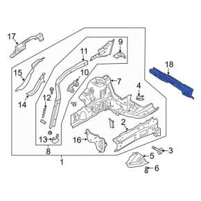 Wiper pan metal Ford Escape MK4 20-24