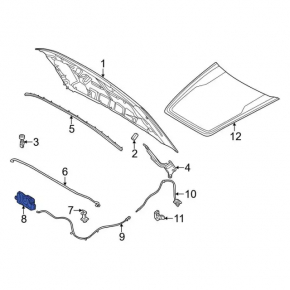 Ford Escape MK4 23 Hood Lock - With Sensor