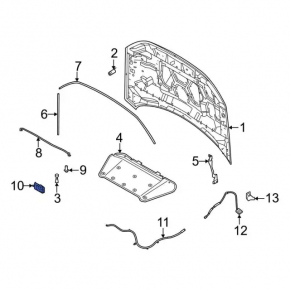 Ford Escape MK4 23 Hood Lock - With Sensor