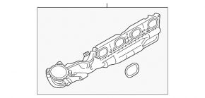Intake manifold right BMW X5 F15 14-18 4.4T