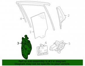 Rear right window lift mechanism for Volkswagen ID.4 23-25