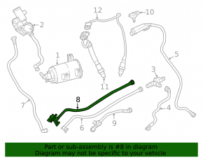 Fuel vapor pressure sensor BMW X5 G05 19-23 with tube