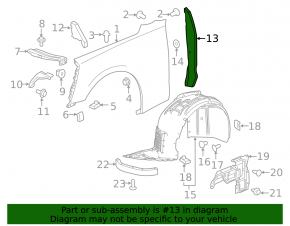 Wing seal door-wing left Chevrolet Camaro 16-