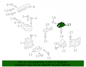 Rear left engine mount Volvo XC60 22-25