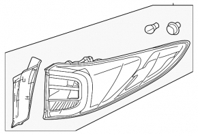 Acura RDX 19-25 Quarter Panel Left Outer Wing Light